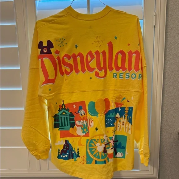 Disney Yellow Long Sleeve Tee with Mickey Graphic - Picture 2 of 2